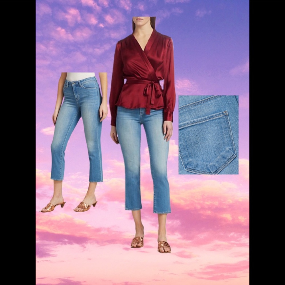 NWT L’Agence Nadia Straight Cropped Jeans